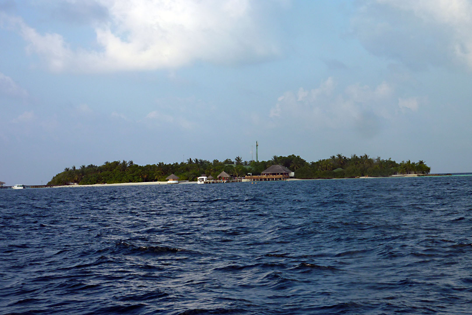 Blick zur Insel vom Tauchboot