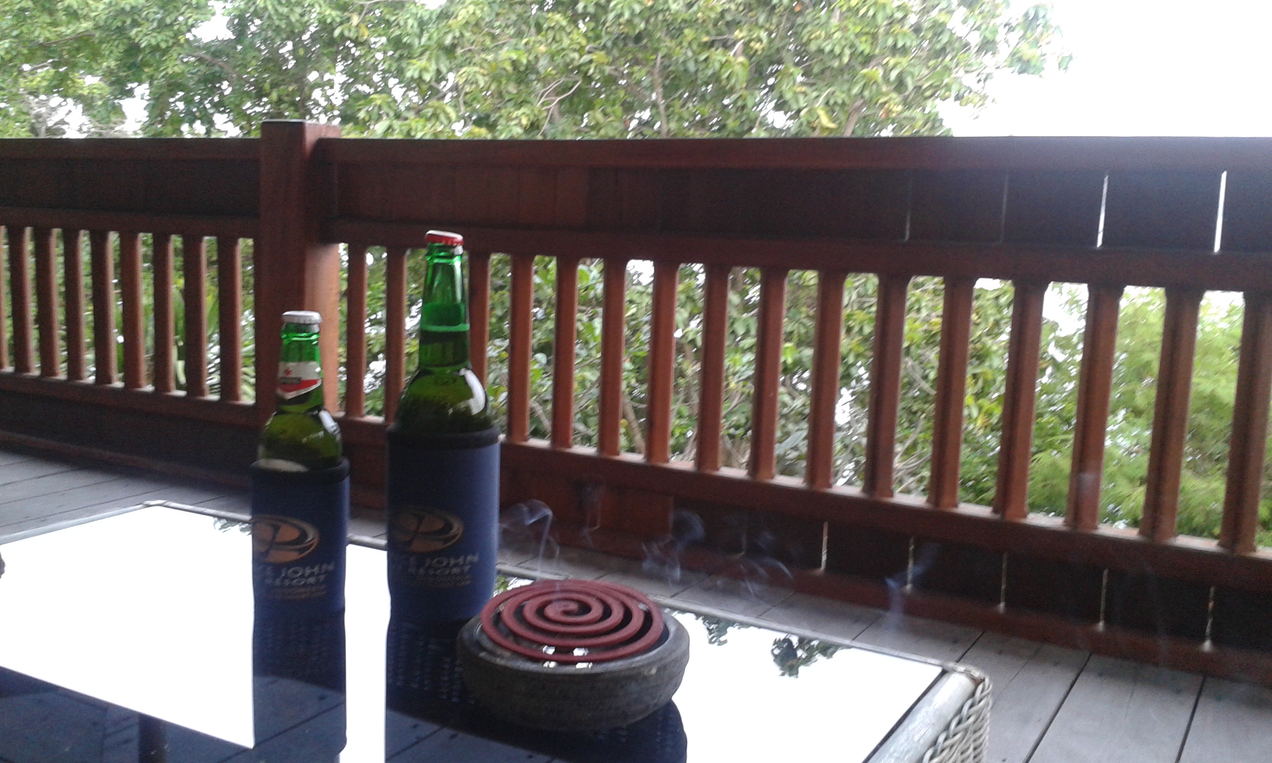 Abendbier auf unserer Terrasse
