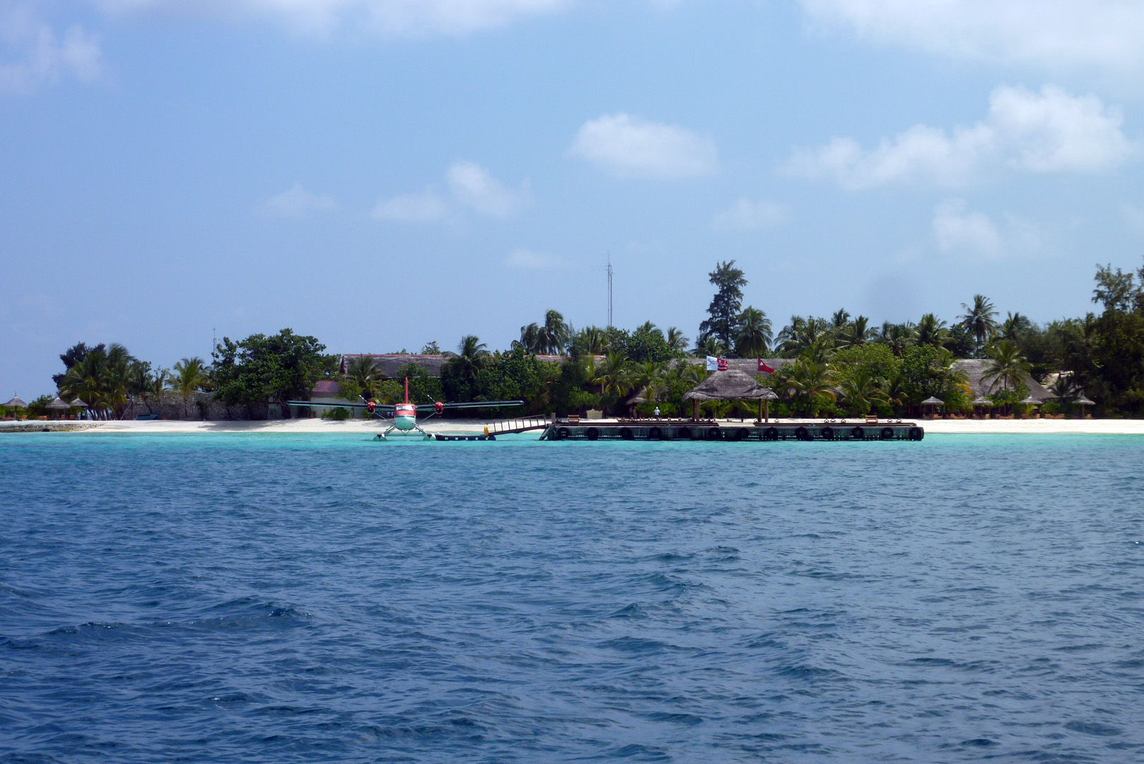 Der Jetty vom Boot aus