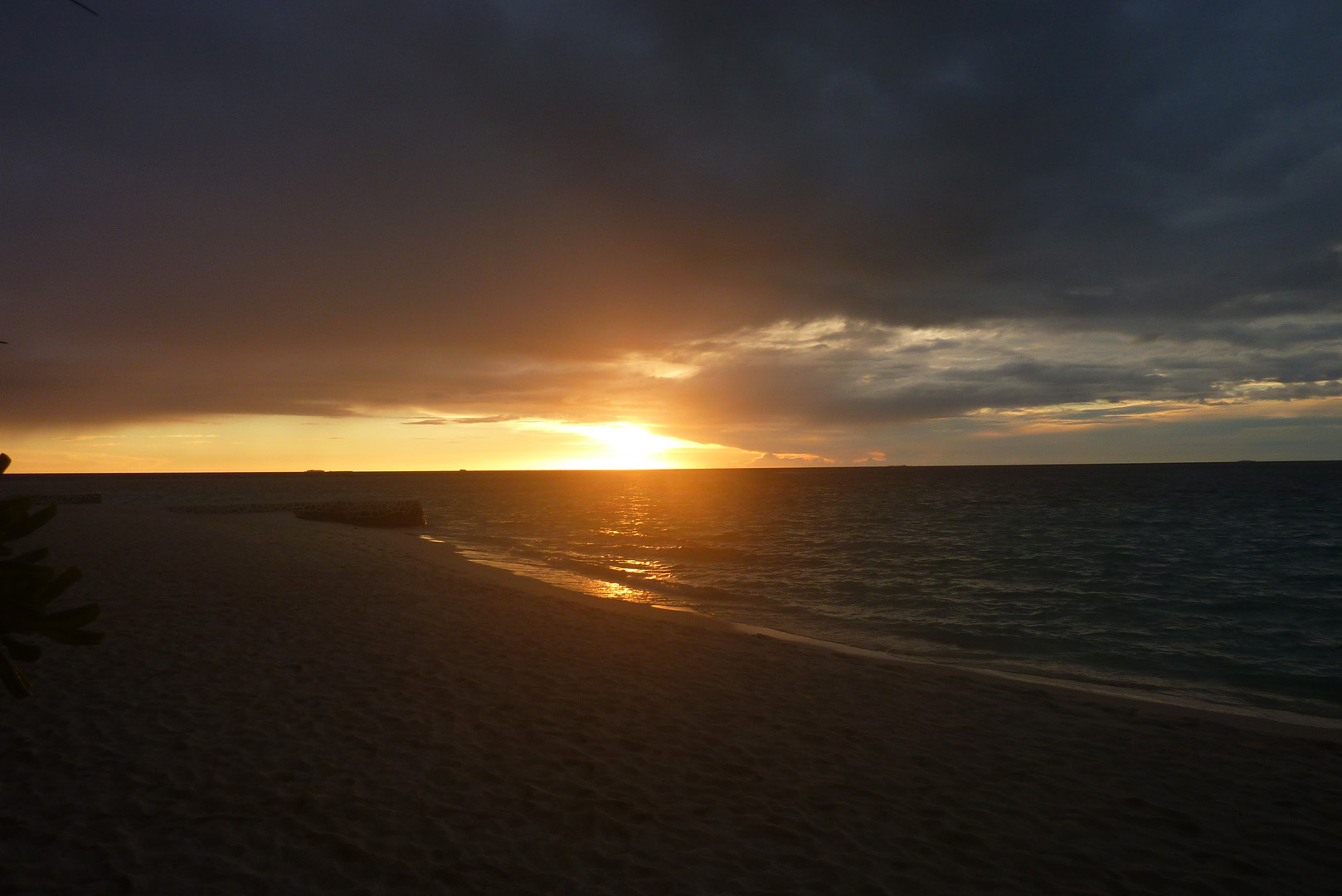 Sonnenuntergang von der Insel aus