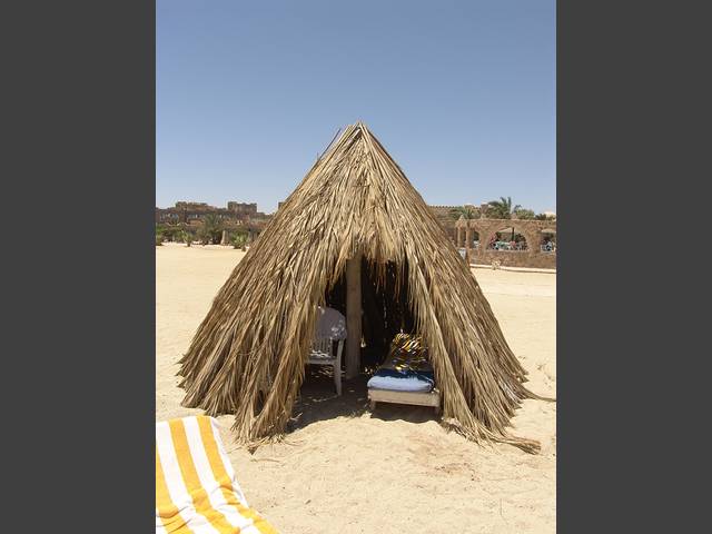 Unsere Palmenhütte am Strand