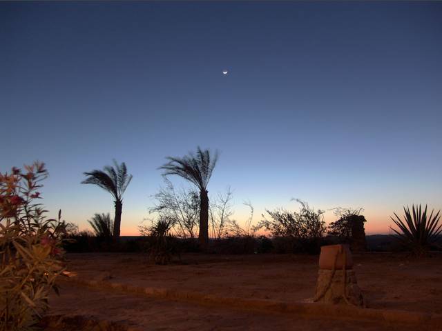 Abendblick von der Terrasse aus