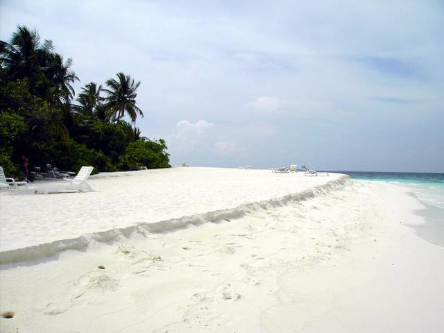 Strand auf der Riffseite