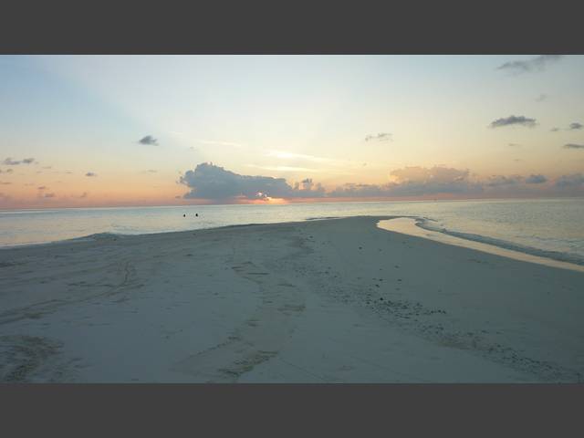 Sandzunge im Sonnenuntergang