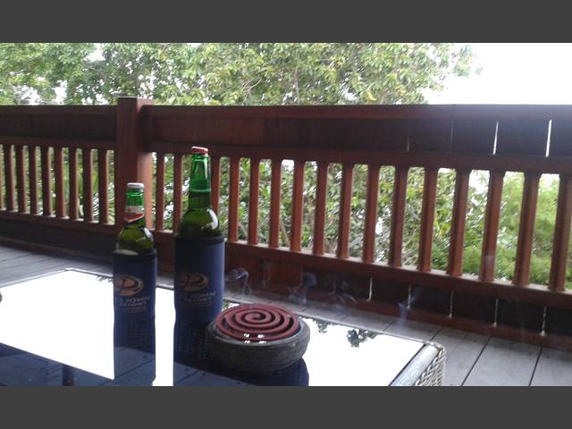 Abendbier auf unserer Terrasse