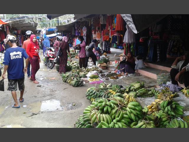 Bananen am Markt in Donggala