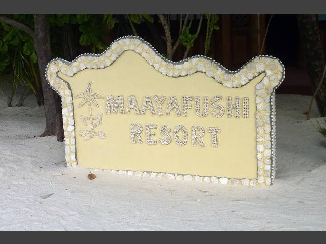 Maayafushi Willkommensschild