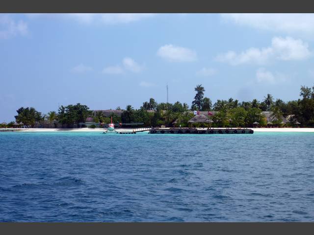 Der Jetty vom Boot aus