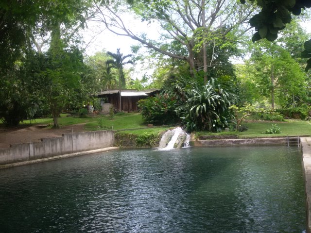 Naturpool mit Wasserfall