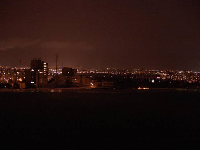 Blick aus dem Hotel bei Nacht