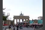 Brandenburger Tor - leider mit SPD-Bühne im Vordergrund