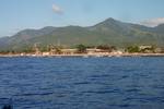 Blick auf den Hafen von Culasi